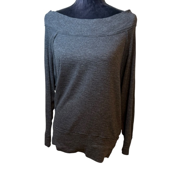 We The Free | Dark Gray Palisades Thermal Off-Shoulder Sweater | Sz XS - Picture 2 of 10